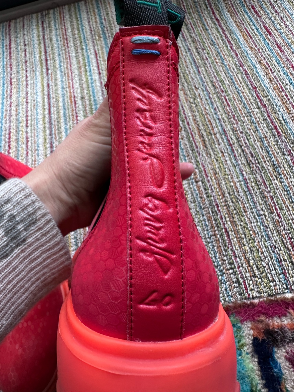 Fluevog EXCELLENT Official Jeudi pink rubberized vegan leather Chelsea boot -7 - Picture 11 of 16
